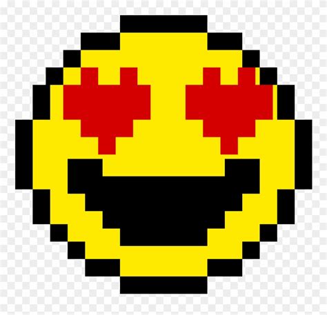 Download Emoji Pixel Art Facile Smiley Clipart 241725 Pinclipart