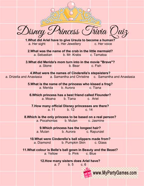 disney princesses trivia quiz disney princess facts t