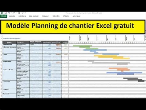 Planning Chantier Maison Excel Ventana Blog