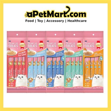 Smartheart Creamy Cat Treats 15g X 4 Pieces 5 Flavors Shopee Singapore