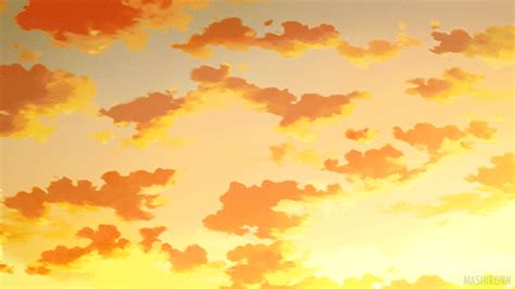Pin By On Color Orange Anime Scenery Aesthetic Anime Aesthetic Gif