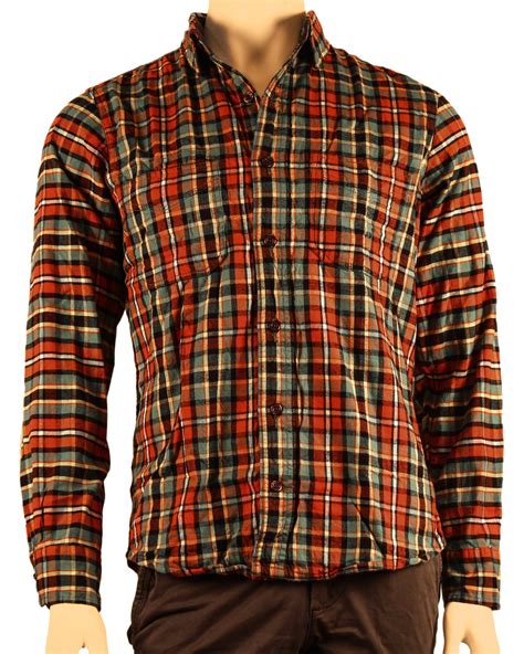 Maks Mens Flannel Shirt Two Ply 100 Cotton Pre Washed Vintage Look