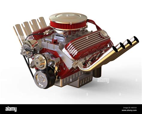 Hot Rod V8 Engine 3d Render Stock Photo Alamy