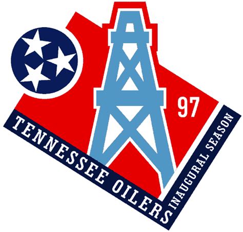 Tennessee Oilers Logo Anniversary Logo 1997 Tennessee Oilers