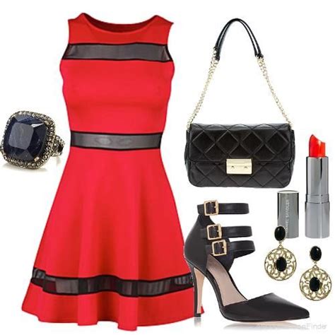 Red And Black Outfit Women S Outfit Asos Fashion Finder Red And Black Outfits Black