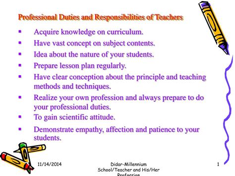 What Are The Duties And Responsibilities Of A Teacher Slideshare