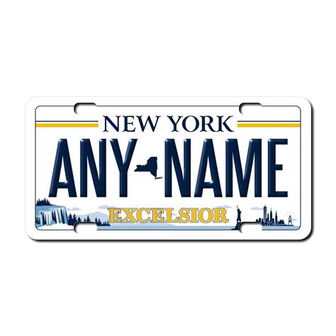 Personalized New York License Plate Any Name Choose Your Etsy