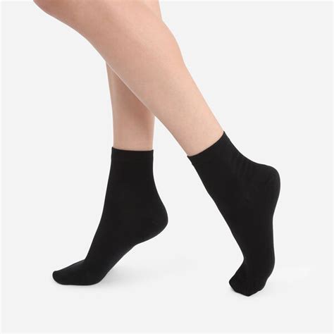 Pack Of 2 Pairs Of Black Ankle Socks For Women