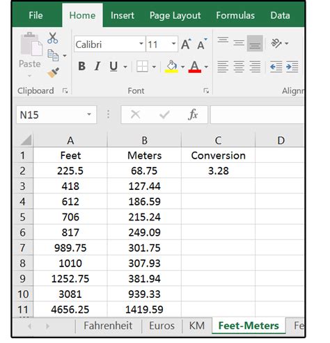 One foot equals 12 inches exactly. How Excel can help with metric and American Standard ...