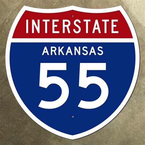 Arkansas Interstate Route 55 Highway Marker Road Sign 1957 Etsy