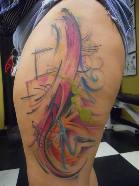 Abstract Watercolor Tattoo Tattoos Cool Tattoos