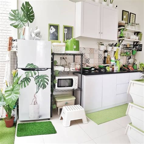 kumpulan desain dapur minimalis warna hijau terbaik  terupdate