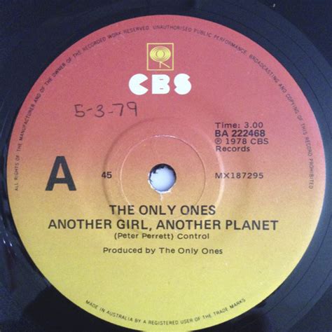 The Only Ones Another Girl Another Planet 1978 Vinyl