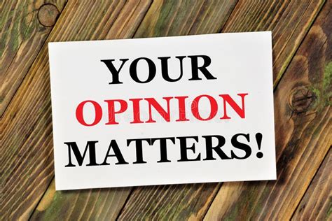 Your Opinion Matters Text Label In The Banner Sign Stock Photo Image Of Education Matters