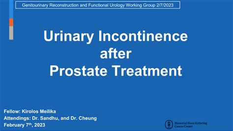 Pdf Urinary Incontinence After Prostate Treatment Aua Sufu Guidelines