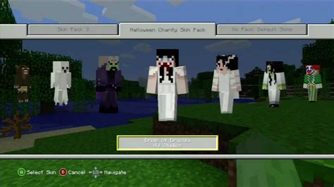 Minecraft Xbox 360 Awesome Halloween Skin Pack Youtube