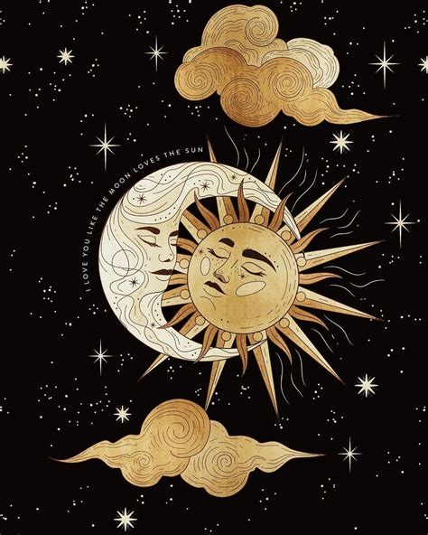 I Love You Like The Moon Loves The Sun Moon Art Hippie Art Art