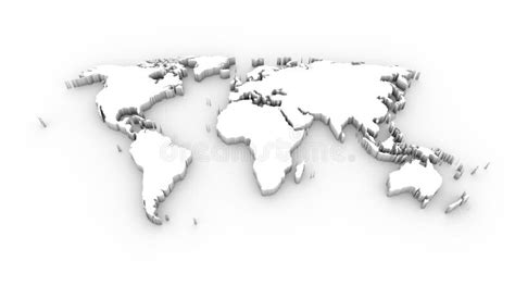 White 3d World Map Stock Illustrations 48890 White 3d World Map