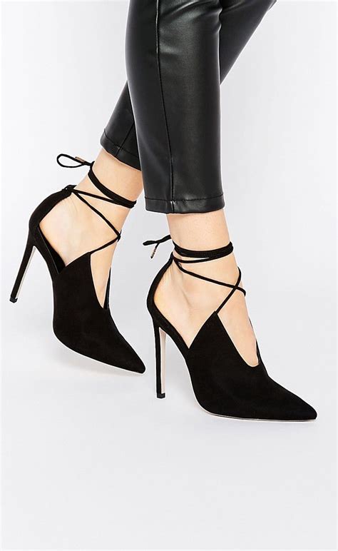 Asos Collection Propellor Lace Up Pointed Heels Shoes Women Heels