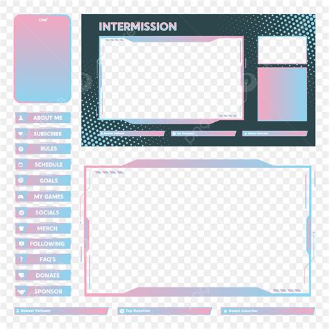 Twitch Overlay Vector Png Images Twitch Overlay Template Design Light