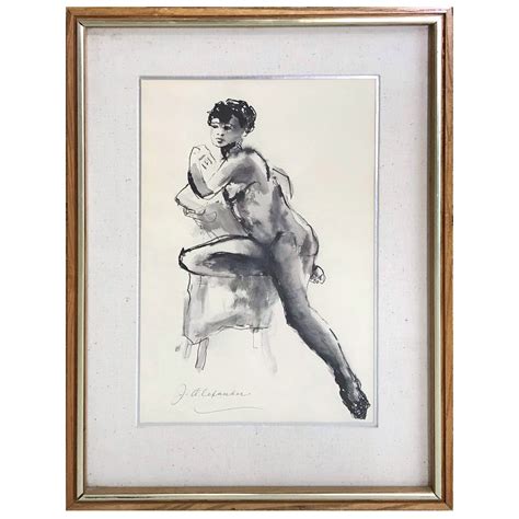 J Alexander Signed Nude Painting