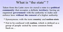 What is the State | Terminology & Definitions - Political Thought