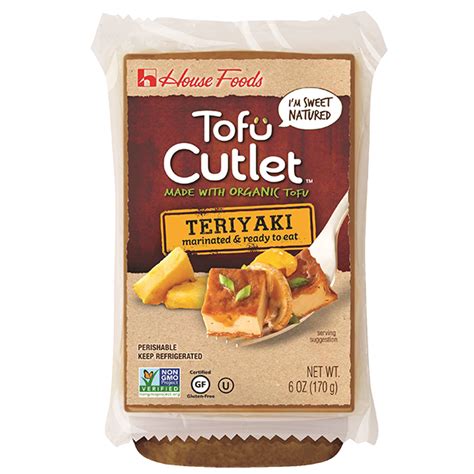 Serve with marinara sauce and cheese, bbq sauce. Tofu Cutlet Teriyaki | House Foods
