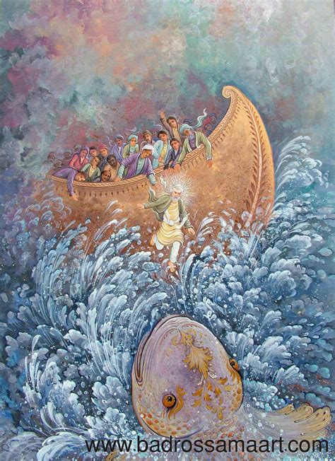 Jonah Prophet Painting By Reza Badrossama