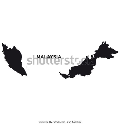 Malaysia Map Vector Stock Vector Royalty Free 291160742