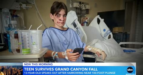 13yo Nd Boy Survives 100ft Fall Into Grand Canyon Video Comic Sands