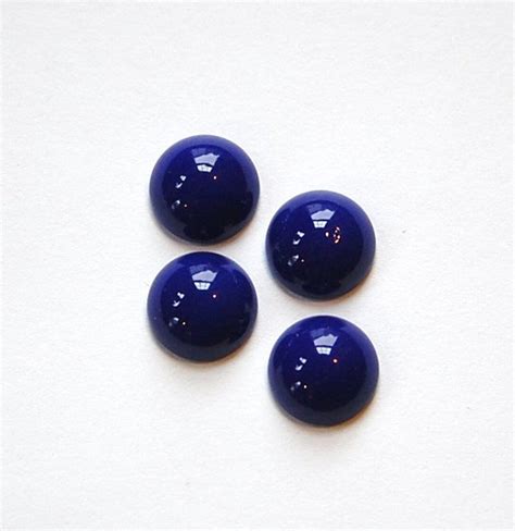 Vintage Opaque Blue Glass Cabochons 11mm Cab703bb Etsy