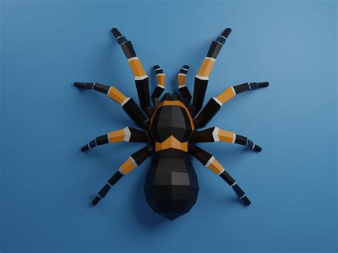 Tarantula Halloween Spider Papercraft Xl Version Diy Patterns For My