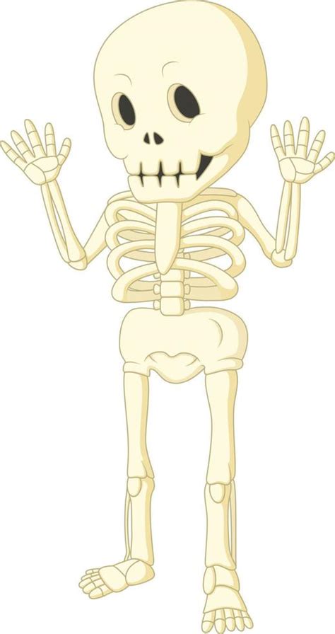Dibujos Animados Divertido Esqueleto Humano Bailando 8665456 Vector En