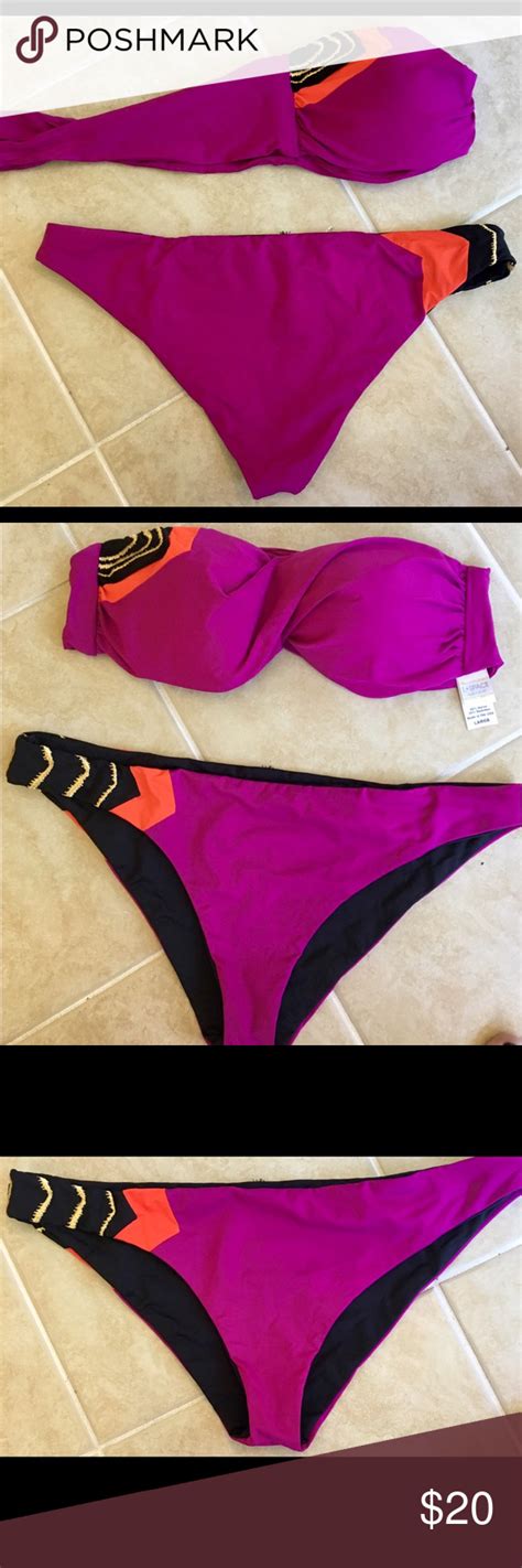 L Space Lola Twist Bandeau Foxy Tab Bikini Set Bikinis Sexiezpicz Web Porn