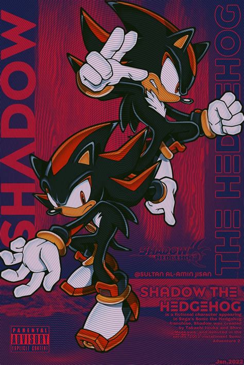 Shadow The Hedgehog Poster Retro Gaming Art Cyber Y2k Wallpaper