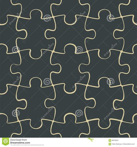 Puzzle Jigsaw Seamless Pattern Stock Vector Illustration Of Challenge