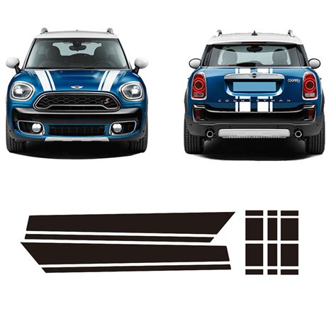 Hood Stripes Rear Graphics Decal Stickers For Mini Cooper Countryman