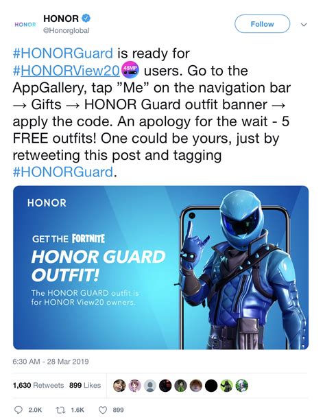 Honor Guard Fortnite Skin Free Codes