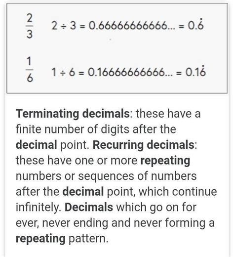 What Is Terminating Decimal And Repeating Decimal