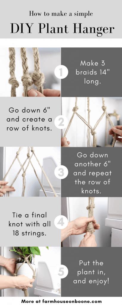 Diy macrame plant hanger | beginner plant hanger this is a super simple, basic, plant hanger. Macrame Plant Hanger DIY - Farmhouse on Boone