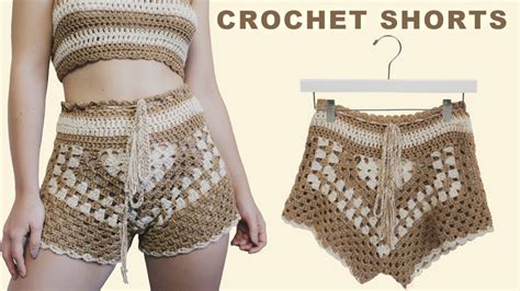 how to make shorts high waisted shorts beginner friendly crochet tutorial youtube