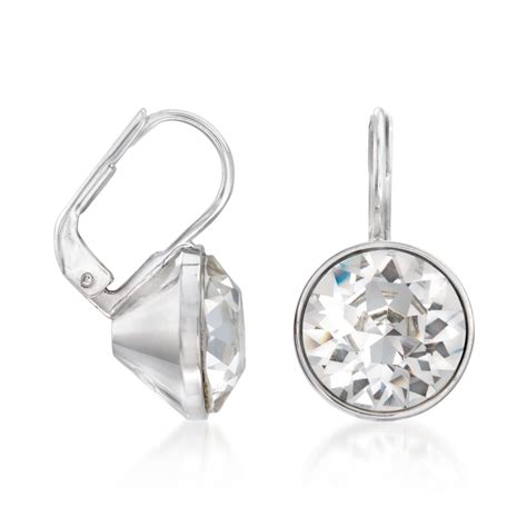 Swarovski Crystal Bella Mini Drop Earrings In Silvertone Ross Simons