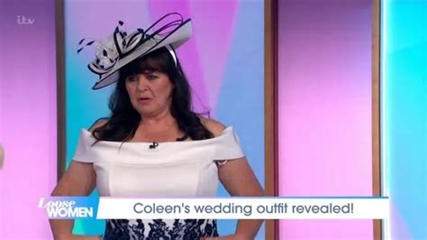 loose women s coleen nolan dazzles in wedding outfit as she shows it off live on air daily record