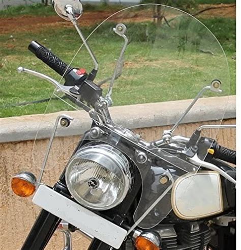 Front Windshield White For Royal Enfield Classic 350 Motorbikecustoms