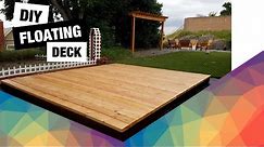 DIY Floating Deck | How to build a detached deck | Backyard Ground Level Deck