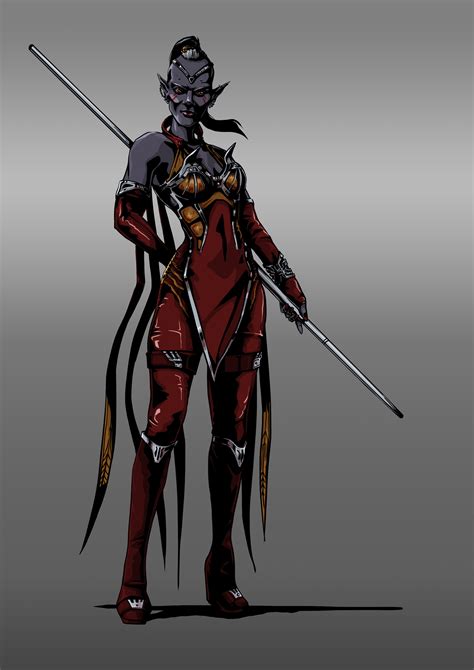 Artstation Blood Priestess Dark Priestess Shadar Kai Raven Queen
