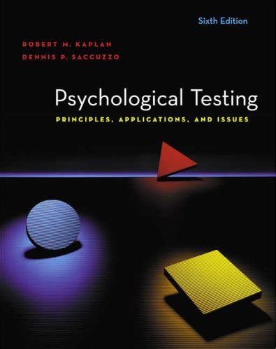 Psychological Testing Principles Applications And Issues 6th Edition