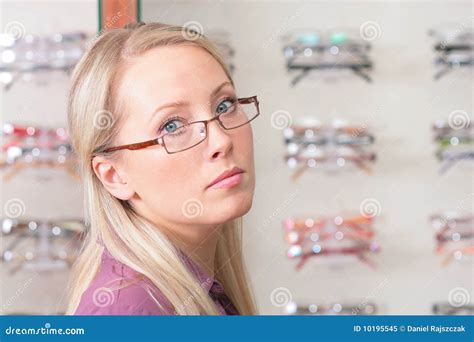 The Girl Bespectacled Stock Image Image Of Frame Astigmatism 10195545