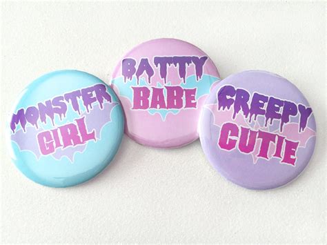 Creepy Cuties Pinback Button By Magicalteatime On Etsy