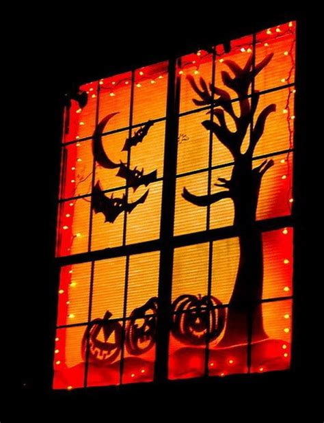 scary outdoor halloween decorations  silhouette